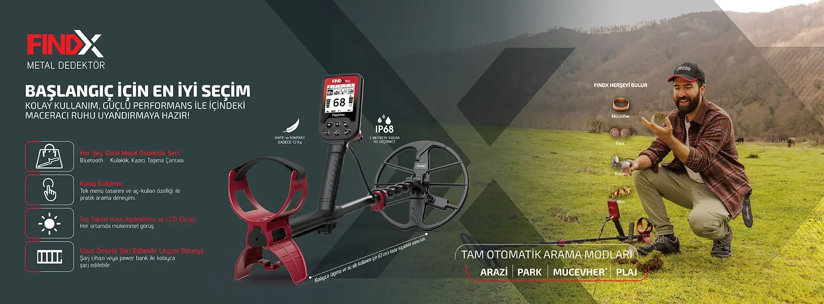 nokta fındx pro dedektör, nokta dedektör, FINDX Pro Dedektör,