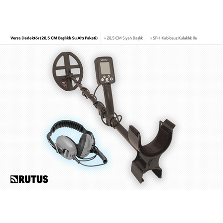 Rutus Versa Dedektör (28,5 CM Başlıklı + Su Altı Kulaklık)