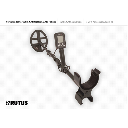 Rutus Versa Dedektör (28,5 CM Başlıklı + Su Altı Kulaklık)