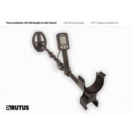 Rutus Versa Dedektör (24 CM Başlıklı + Su Altı Kulaklık)
