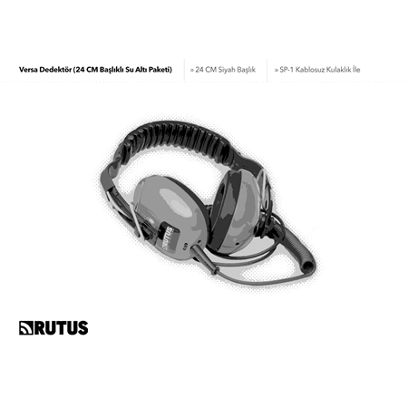 Rutus Versa Dedektör (24 CM Başlıklı + Su Altı Kulaklık)