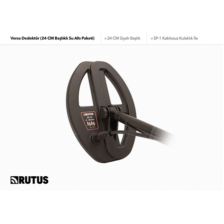 Rutus Versa Dedektör (24 CM Başlıklı + Su Altı Kulaklık)