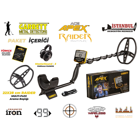 Ace Apex Dedektör Raider Başlıklı (22x28cm) MS-3 Z-LYNK Kablosuz Kulaklıklı