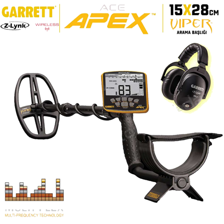 Ace Apex Dedektör Viper Başlıklı (15x28cm) MS-3 Z-LYNK Kablosuz Kulaklıklı